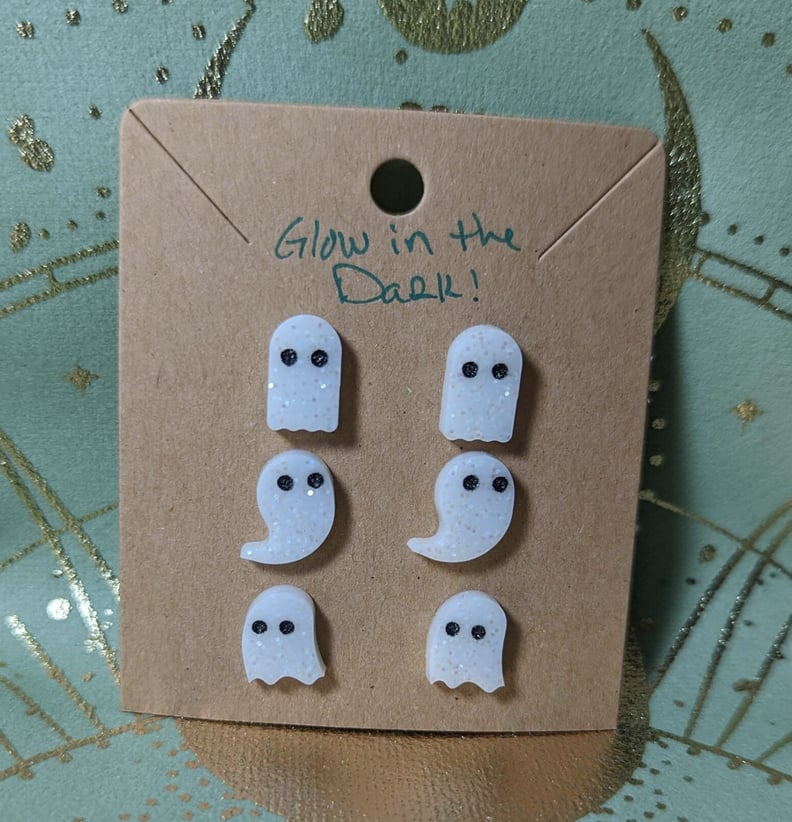 Glow-in-the-Dark Ghost Stud Earrings From Etsy