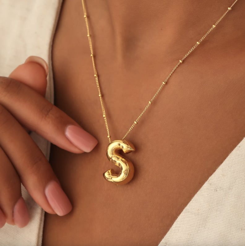 Shop a Bubble-Initial Necklace From Etsy