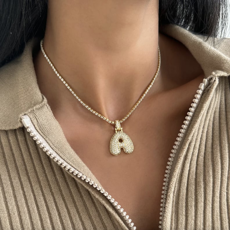 Shop a Bubble-Initial Necklace From Prya