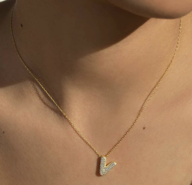 Shop a Bubble-Initial Necklace From The M Jewelers